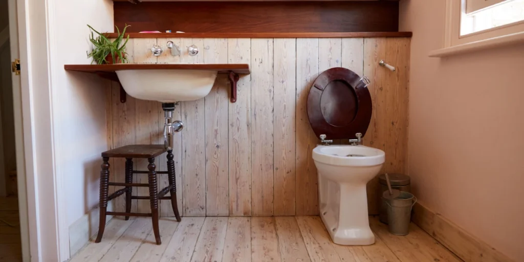 ห้องน้ำร้านอาหารสไตล์ Modern Farmhouse